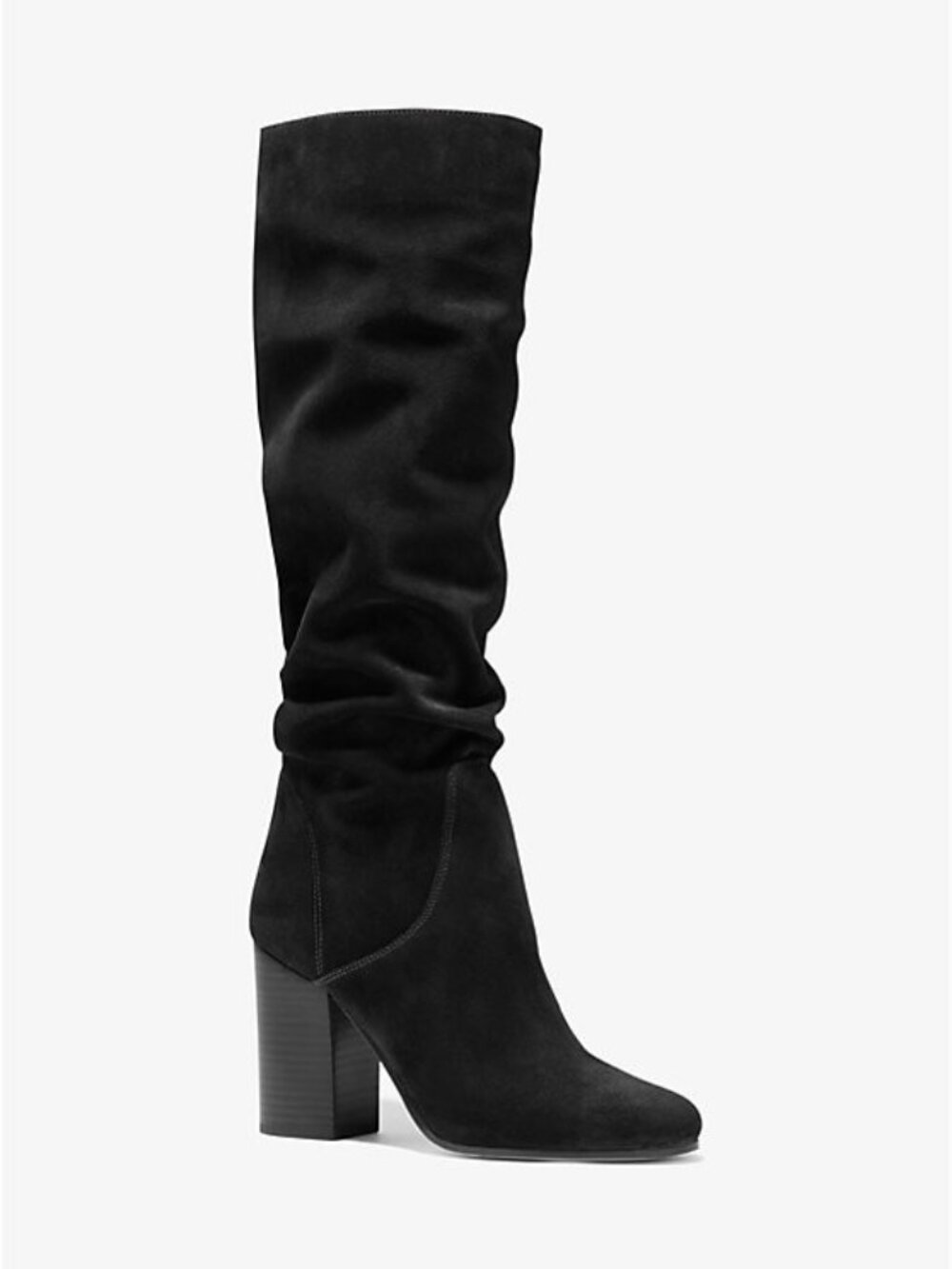 MICHAEL MICHAEL KORS LEIGH TALL HEELED BOOT SUEDE BLACK SIZE 7 ORIGINAL BOX